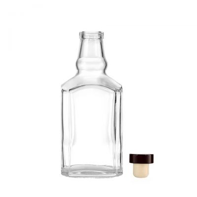 Square Glass Wine Bottle 750ml for Juice Vodka Whisky 500ml Mini Empty Liquor Bottle PP for Water Perfume Whiskey