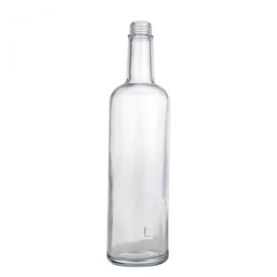 Custom Round Glass Tequila Bottles for Liquor Gin Vodka Whiskey 700ml Lightweight Spirit Bottle With Screw Cap