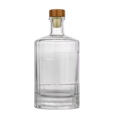 Extra Flint 500ml Custom Glass Bottle Cork Cap Empty 50cl Glass Stopper for Whisky Liquor Bouteille En Verre China Glass Bottles