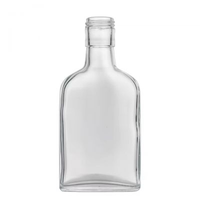 Factory Wholesale 125ml Clear Glass Bottles Customizable Juice Buffalo Milk Bottle with Screw Cap Design