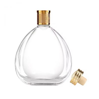 Super Flint Spirit Glass Bottle 750ml Whisky Vodka Tequila Hot Stamping Cork Top for Boxed Packaging