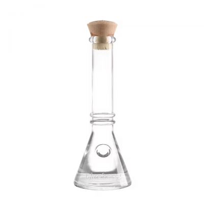 700ml Glass Wine Bottle with Pump Cap and Rubber Stopper Seal for Vodka Whiskey Brandy Energy Drinks & Tequila