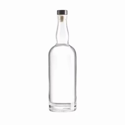 750ml Clear Glass Wine Spirit Bottle with Cork Sealing Elegant Glass Bottles Product