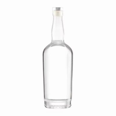 High Quality 750ml Wholesale Liquor Drinking Glass Bottles Spray for Whisky Wine Brandy Energy Drinks Cork Sealing Included