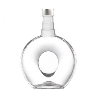 Custom Designed Factory Wholesale Tequila and Brandy Spirit Glass Bottles with Cork Sealing Luxury Wine Bottle with Glass Lid