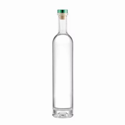 Custom 500ml Frosted Glass Bottle with Cork Seal for Juice Coffee Spirit Tequila Brandy Energy Drinks Rubber Stopper