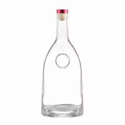 700ML Brandy Bottle with Cork Sealing for Storing Brandy Whiskey Vodka Tequila