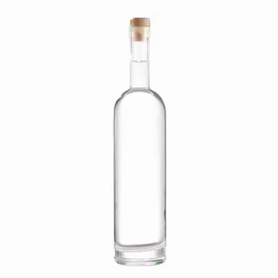 700ml Glass Bottle with Cork for Whisky Wine Vodka Tequila Brandy & Energy Drinks