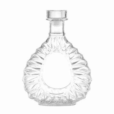 Hot Selling 500ml 100ml Glass Bottles for Whiskey XO Vodka Rum Wine Customizable Crystal Lid Rubber Personalized Empty Bottles