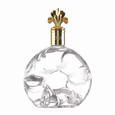 Wholesale 500ml Custom Printed Glass Spirit Bottle Cork Sealing for Whiskey Vodka Tequila Whisky Use