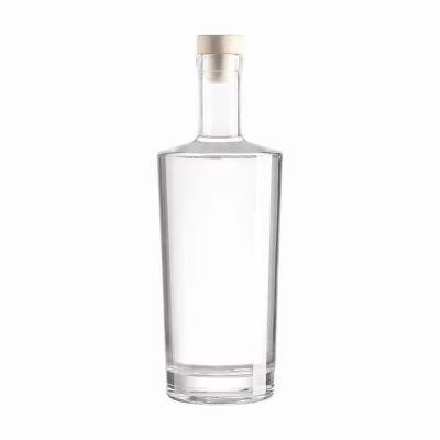 Wholesale Custom 750ml Crystal Glass Spirit Bottle New Design for Brandy Vodka Gin Whiskey Tequila with Cork Sealing Spray Cap