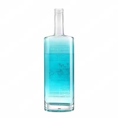 China Factory Luxury Whiskey Vodka 750ml Spirits Liquor Glass Bottle Nordic Liquor Bottles Without Stopper Cork