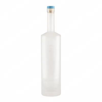 Factory Custom Frosted 500ml 700ml 750ml Liquor Bottle Glass Whiskey Rum Tequila Gin Vodka Bottle