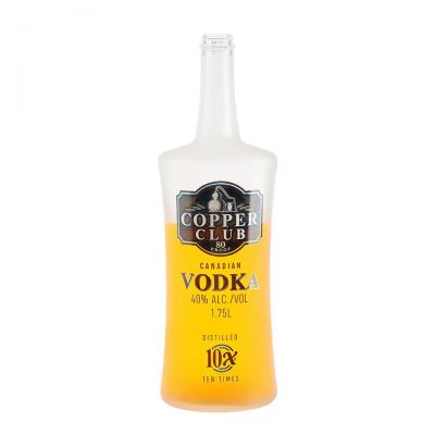 Frost Finish Flint Glass Custom Logo 500ml Vodka Bottle with Screw Cap for Packaging and Screen Printing