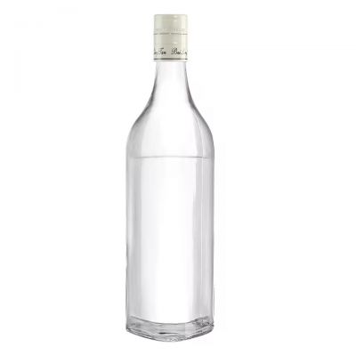 Standard Triangle Luxury Elegant Empty Transparent Screw Cap 500ml 750ml Glass Liquor Bottle for Gin Whisky Rum