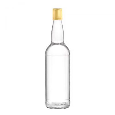 Factory Price Poland Customized LOGO Packaging Transparent Empty 500ml 750ml Gin Vodka Rum Glass Liquor Bottle