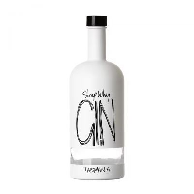 Premium Customizable LOGO White Silk Printing Bottle With Window 500ml/750ml Screw Cap Empty Glass Gin Bottle