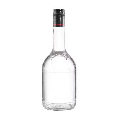 Luxury Long Neck Wholesale Customized LOGO Packaging Transparent Empty 500ml 750ml Gin Whisky Rum Glass Liquor Bottle