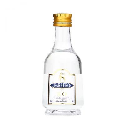 Wholesale Popular Round 50ml Wine Vodka Brandy Glass Bottle 100ml 150ml Custom Logo Glass Bottle With Screw Cap