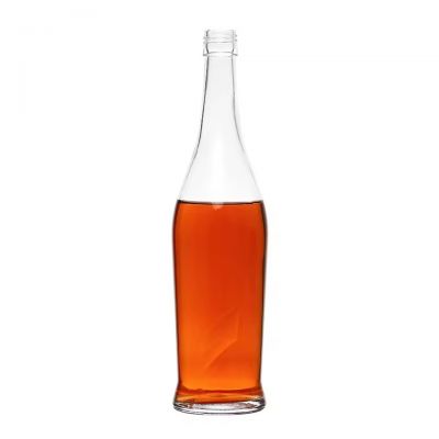 Factory Wholesale Clear Soda Glass Bottle Beverage Drink Glass Bottle with Screw Cap High End Mineral Water Glass Bottle