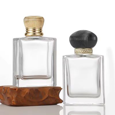 Spot Goods New Design Unique Perfume Bottle Square Perfume Bottle 70ml Empty Clear Perfume Bottles with Screw Cap