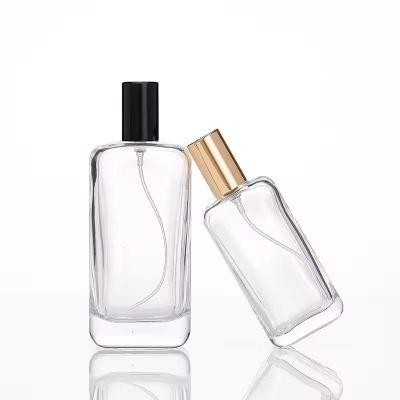 Daily Skincare Facial Cleanser Gold Silver Black Spray Perfume Atomizer 50ml 100ml Transparent Glass Perfume Bottle