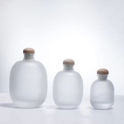 Wholesale Transparent Crystal White Glass Wine Bottle Cork for Home-Brewed Tequila Hot Stamping Small Fruit Wine Cork-Sealed