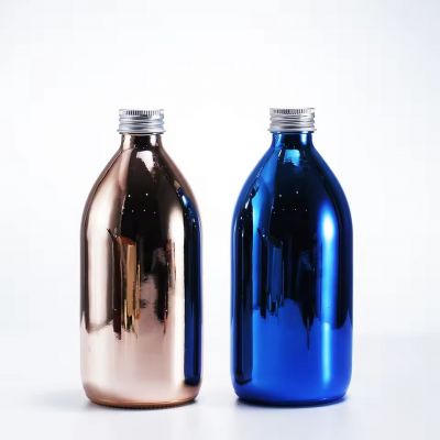 Wholesale 500ml Glass Storage Jar with Screw Cap Custom Shaped Concealed Bottle for Tequila Brandy Energy Drinks & Cosmetics