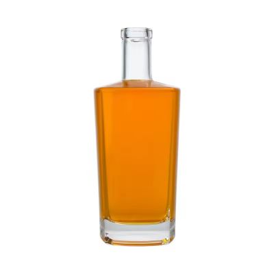 Super Flint Glass 500ml Whisky Glass Bottle Square Design Vodka Glass Bottle with T- Top