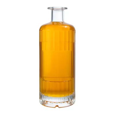 Custom 500ml 750ml Empty Liquor Spirit Glass Bottle Whiskey Gin Rum Vodka Tequila With Cork