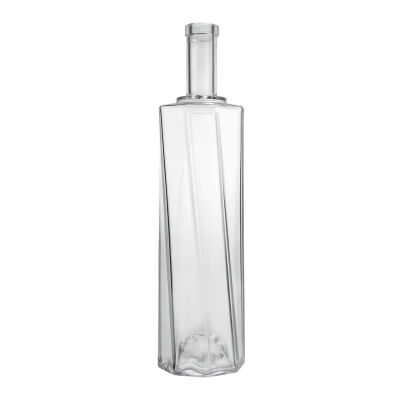Tall Shaped 750ml Vodka Whiskey Tequila Liquor Spirits Empty Flint Glass Bottles