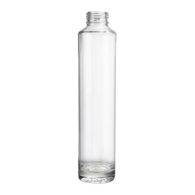 Custom Transparent Round Empty Flint Glass Liquor Whisky Vodka Tequila Bottle