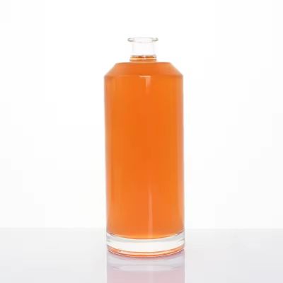 Wholesale 700ml Empty Juice Drink Glass Bottles With White Tamper Proof Cap Spirit Whisky Vodka Mountain-shaped Bottom