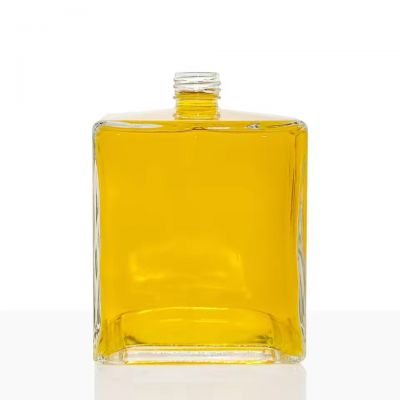 Square 1000ml Juice Water Brandy Spirit Whisky Vodka Glass Bottles for Cork 