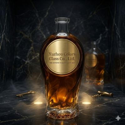 Bulk 1000ml High Flint Glass Spirit Bottles with Cork Closure