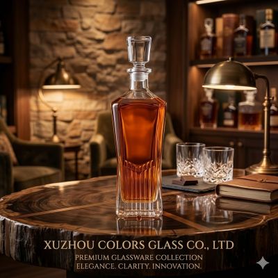 750ml Square Glass Bottle for Spirits