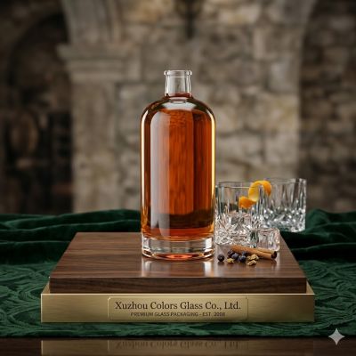 500ml Glass Liquor Bottle with Cork & Screw Cap