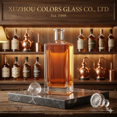 Wholesale 500ml Glass Liquor Bottle with Tamper Evident Cap